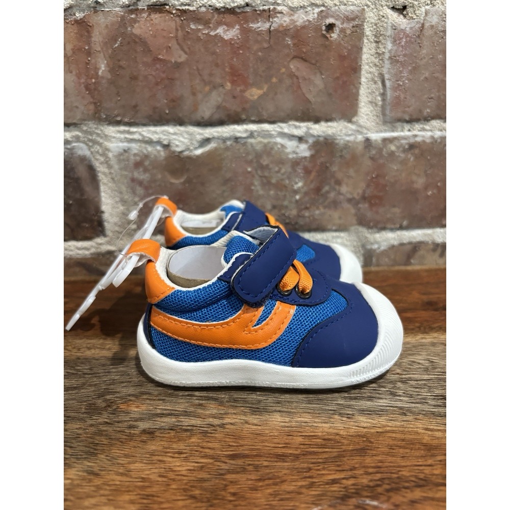 Nuby Baby‎ Shoes, Boys Baby Shoes, Size 2, Perfect Baby Gift, Blue and Orange